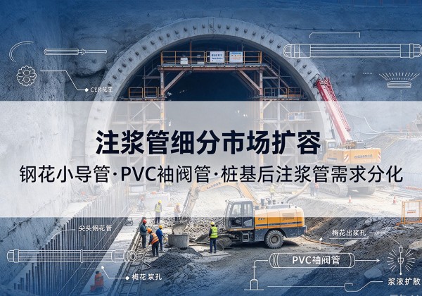 双河注浆管细分市场扩容，隧道钢花小导管、PVC 袖阀管、桩基后注浆管需求分化